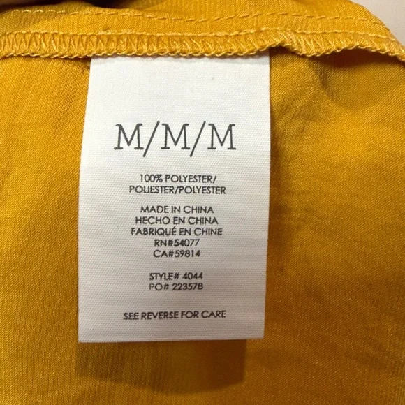 Cabi- BUNDLE! 2 Sleeveless Hi-Low Blouse Tops Floral Stripe + Gold Tie- Size M - Picture 9 of 9